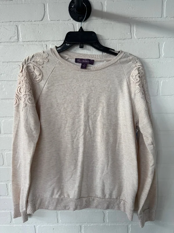 Minimalism Top Long Sleeve By Gloria Vanderbilt In Tan, Size: S
