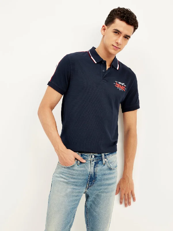 Romantic Data Men's Solid Slim Fit Polo T-shirt