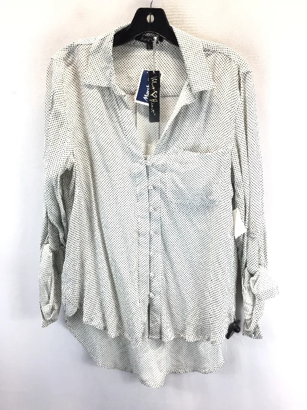 Classic Series Top Long Sleeve By Velvet Heart In Polkadot Pattern, Size: S