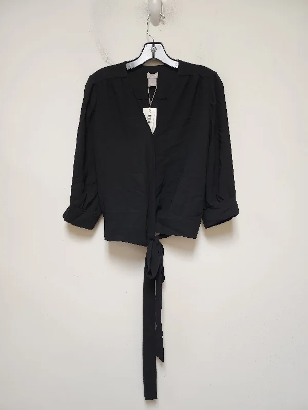 Beautiful Romance Top Long Sleeve By Chicos In Black, Size: Xs