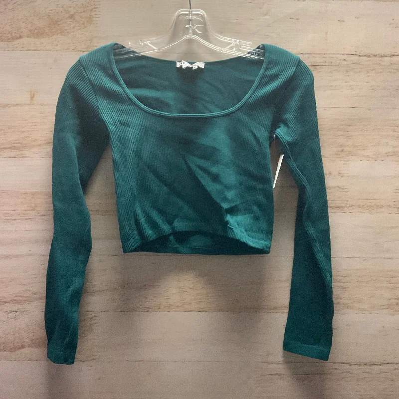 Creative Prints Top Long Sleeve By Zara In Green, Size: L