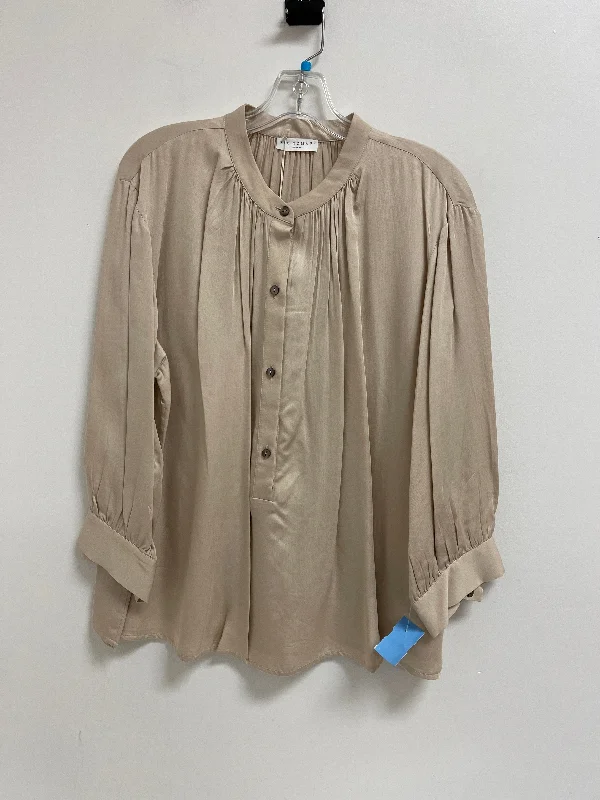 British Style Top Long Sleeve By Cma In Cream, Size: Xl