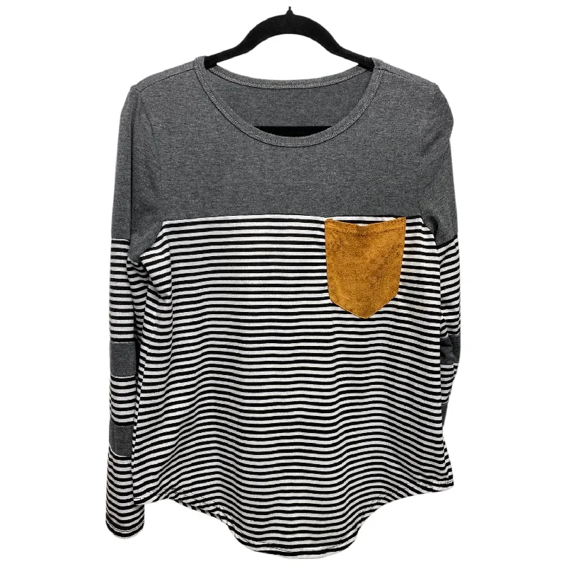 Elegant Casuals Top Long Sleeve By Clothes Mentor In Striped Pattern, Size: S