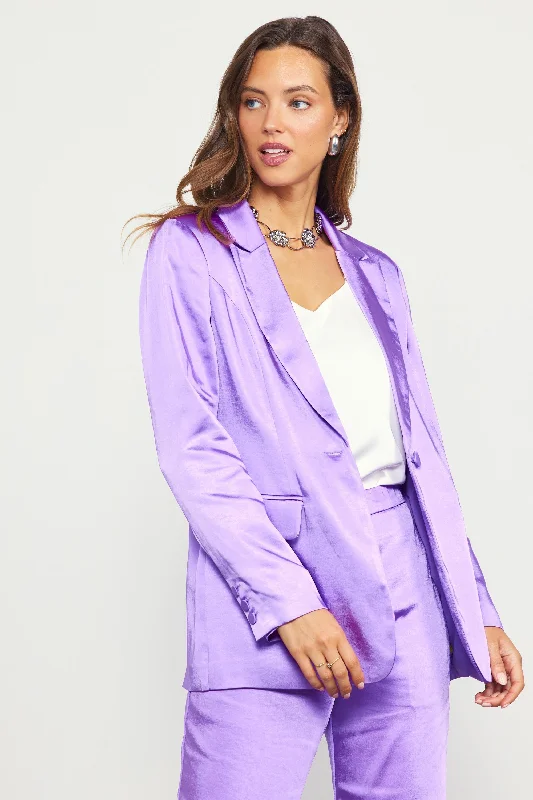Fashion Innovation Satin Tailored Blazer