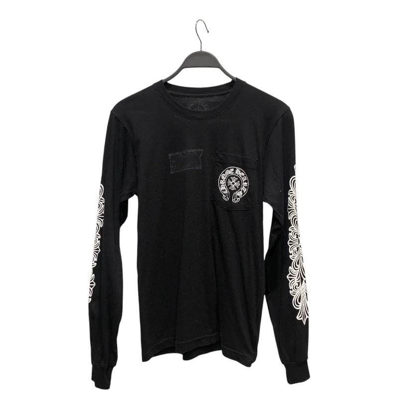 Cozy Shirts CHROME HEARTS/LS T-Shirt/S/Cotton/BLK/CLASSIC HORSESHOE DF