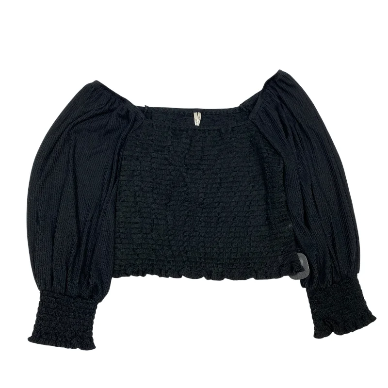 Trendy Casuals Top Long Sleeve By Anthropologie In Black, Size: S