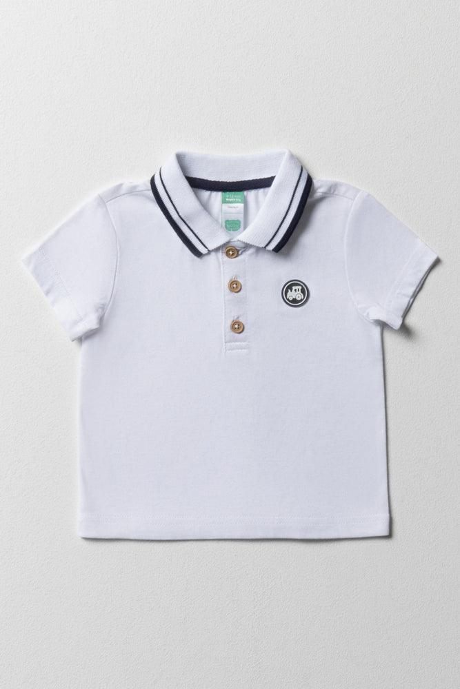 Cozy Look Short Sleeve Golfer White