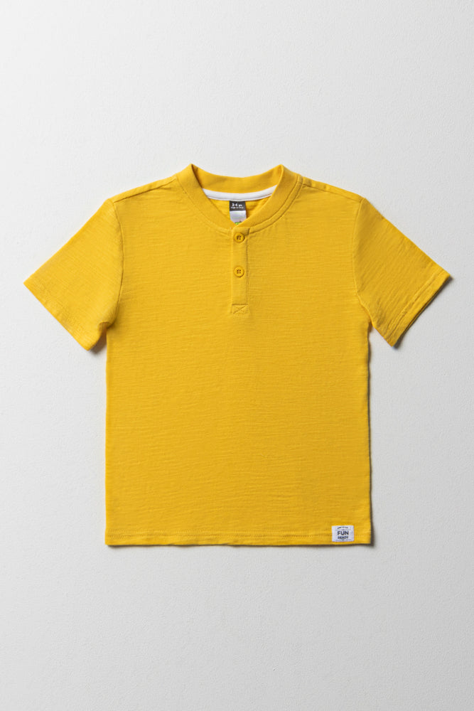 Luxury Customization Boys Short Sleeve T-shirt Yellow
