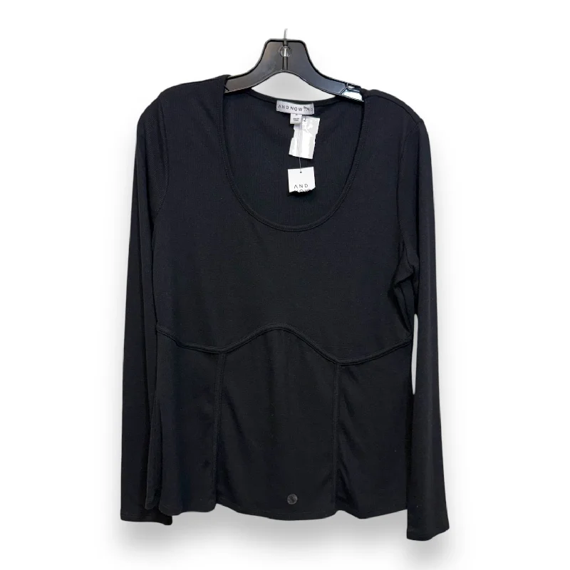 Fresh And Fashionable Top Long Sleeve By Clothes Mentor In Black, Size: 1x