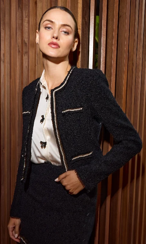 Simple Comfort Serena Pearl Tweed Blazer