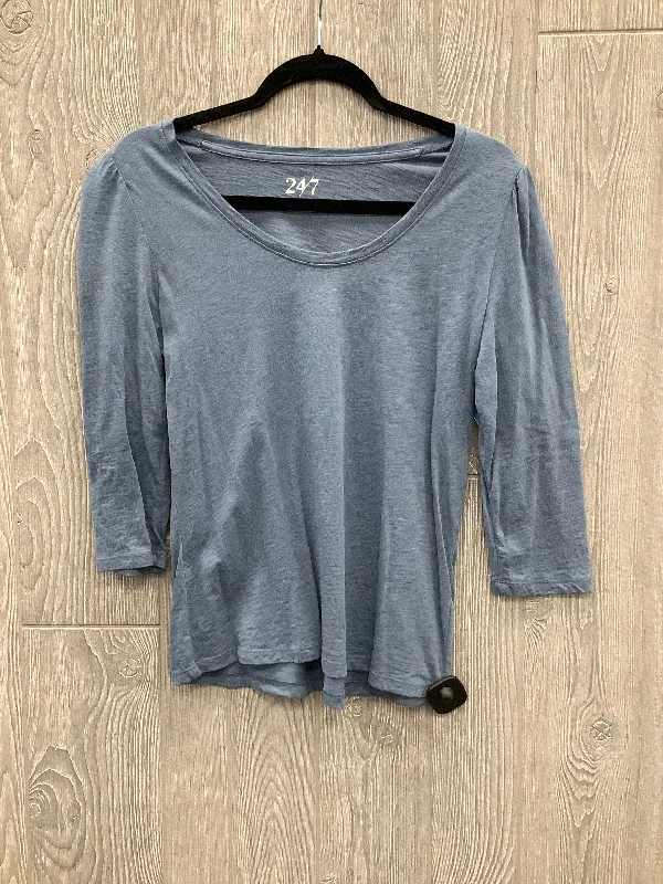 Romantic Data Top 3/4 Sleeve By Maurices In Blue, Size: S