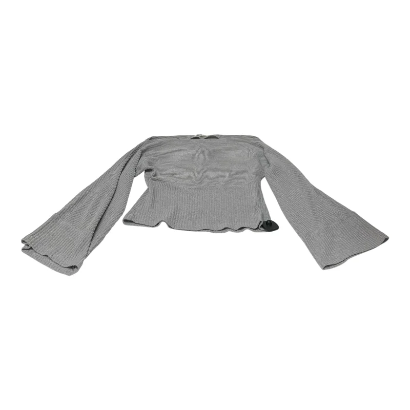 Advanced Design Top Long Sleeve By Listicle In Grey, Size: M