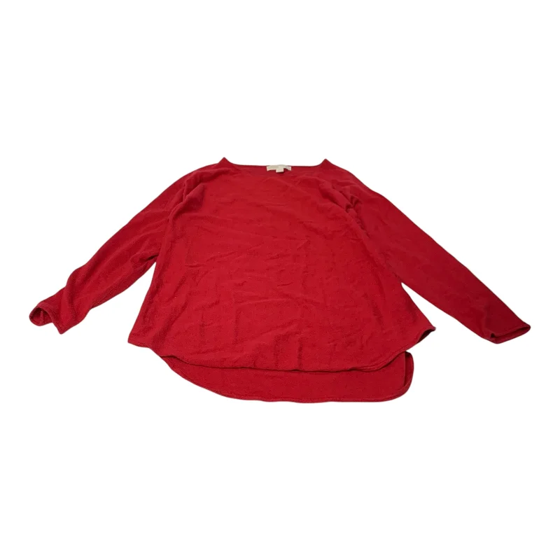 Cozy Fit Top Long Sleeve Basic By Michael By Michael Kors In Red, Size: L