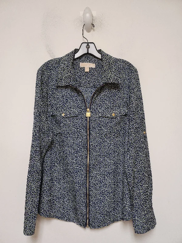 Trendy Items Top Long Sleeve By Michael By Michael Kors In Floral Print, Size: L