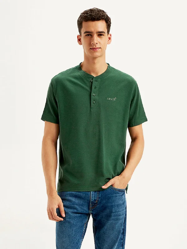 Casual Street Men's Textured Straight Fit T-Shirt