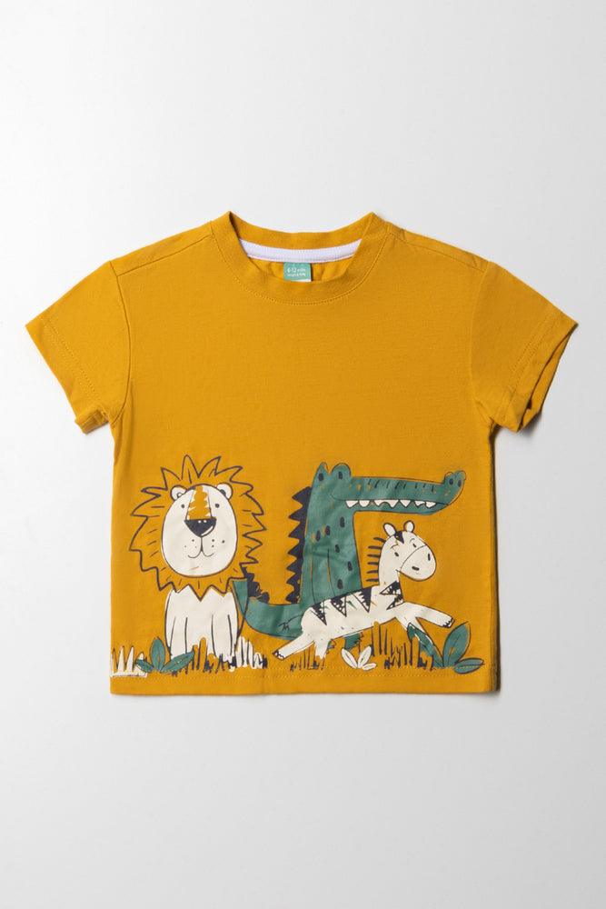 Minimal Comfort Animal Short Sleeve T-Shirt Yellow