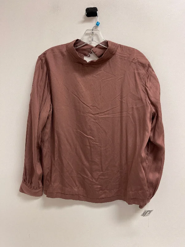 Simple And Comfortable Top Long Sleeve By Cma In Pink, Size: M