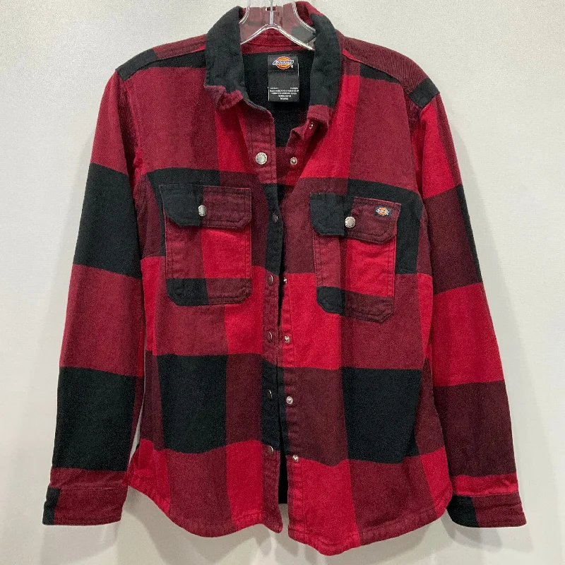 Breathable Design Top Long Sleeve By dickies In Black & Red, Size: 0