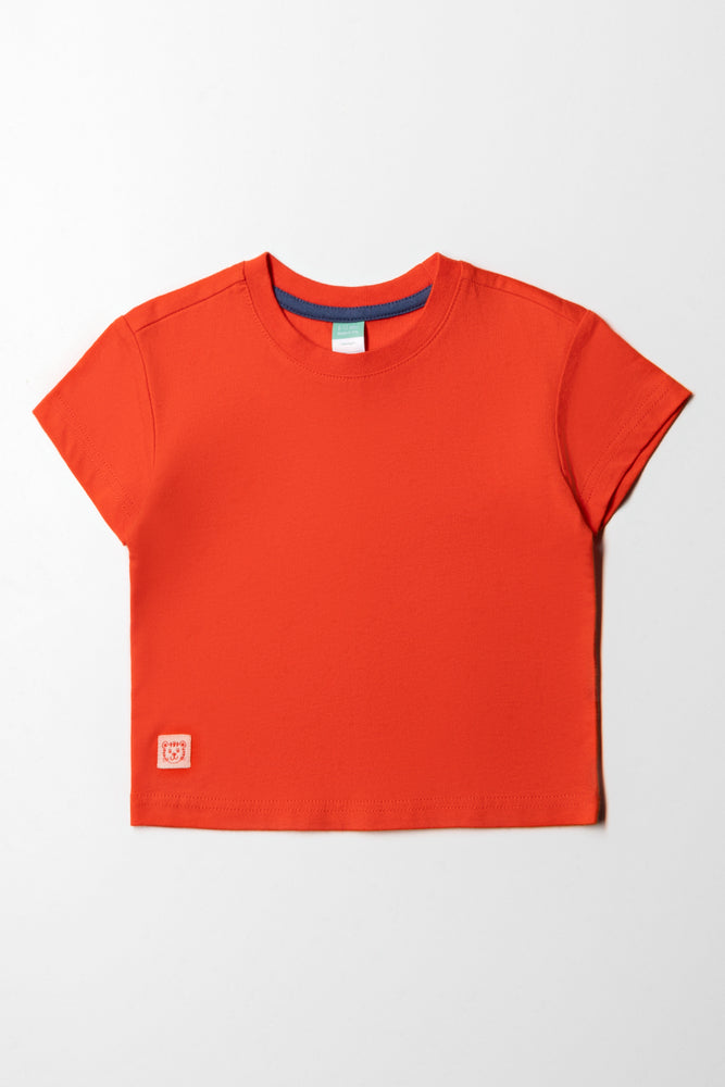 Soft Textures T-Shirt Orange