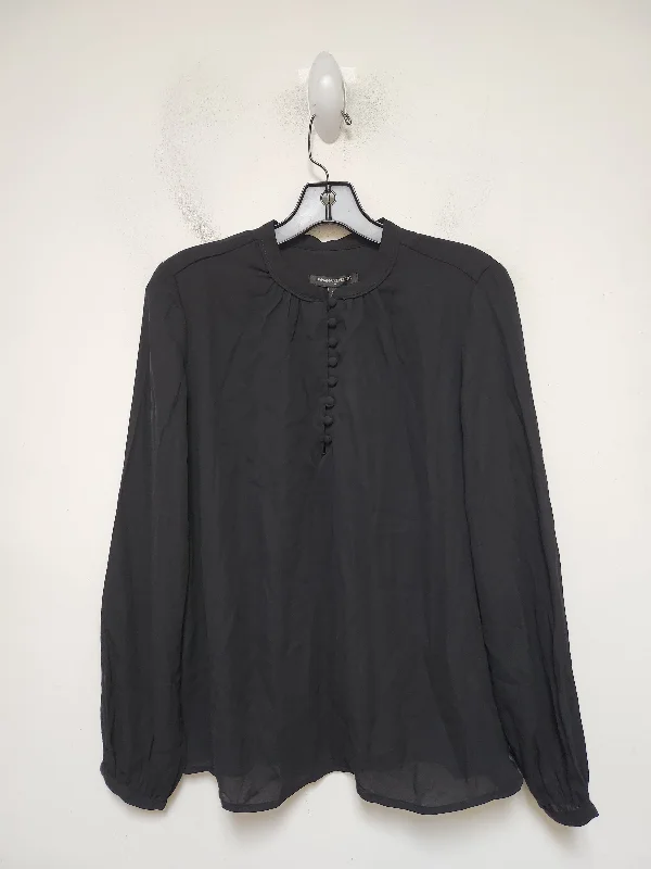 High-end Sense Top Long Sleeve By Banana Republic In Black, Size: Xs