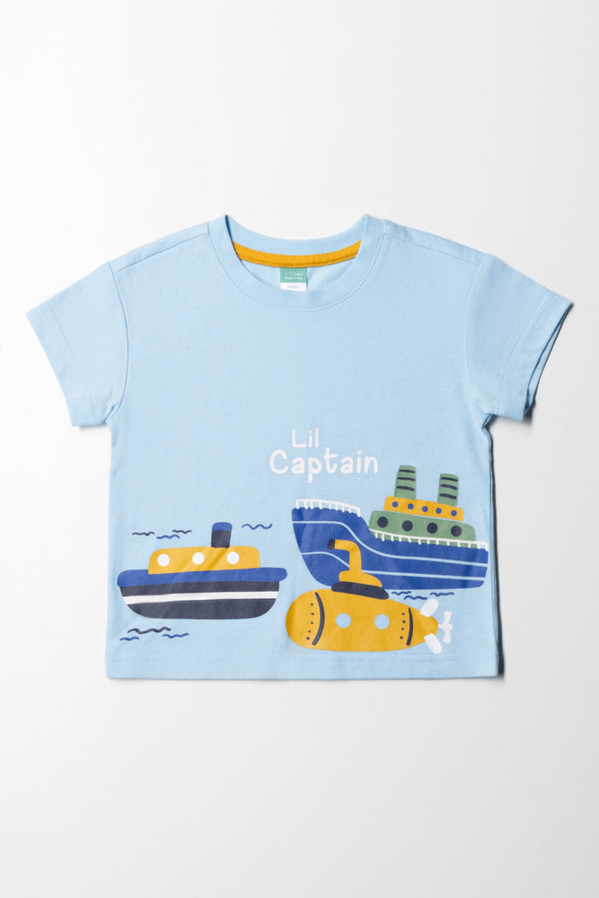 Cozy Fashions Lil Captain Printed T-Shirt