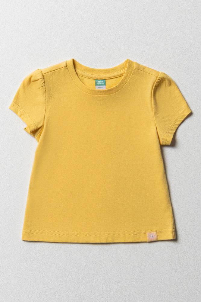 Minimal Classic Short Sleeve T-Shirt Yellow