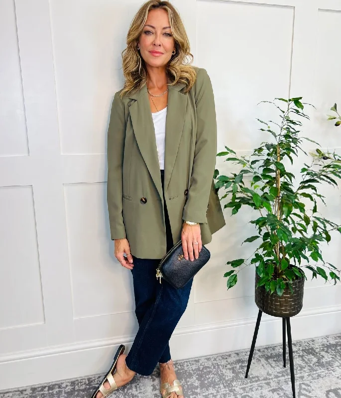 Preview New Products Khaki Double Breasted Blazer
