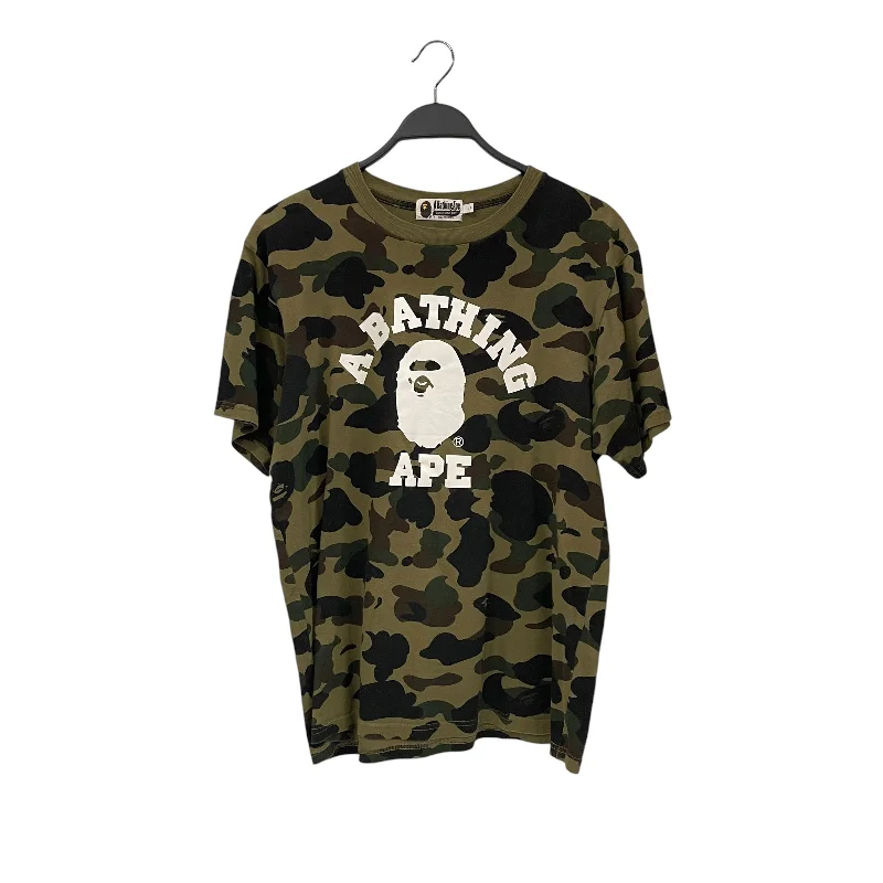 Comfortable Sweaters A BATHING APE/T-Shirt/L/Cotton/GRN/Camouflage/College Tee