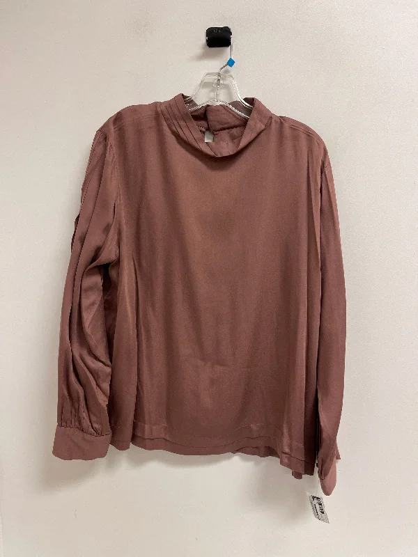 Fashion Style Top Long Sleeve By Cma In Pink, Size: Xl