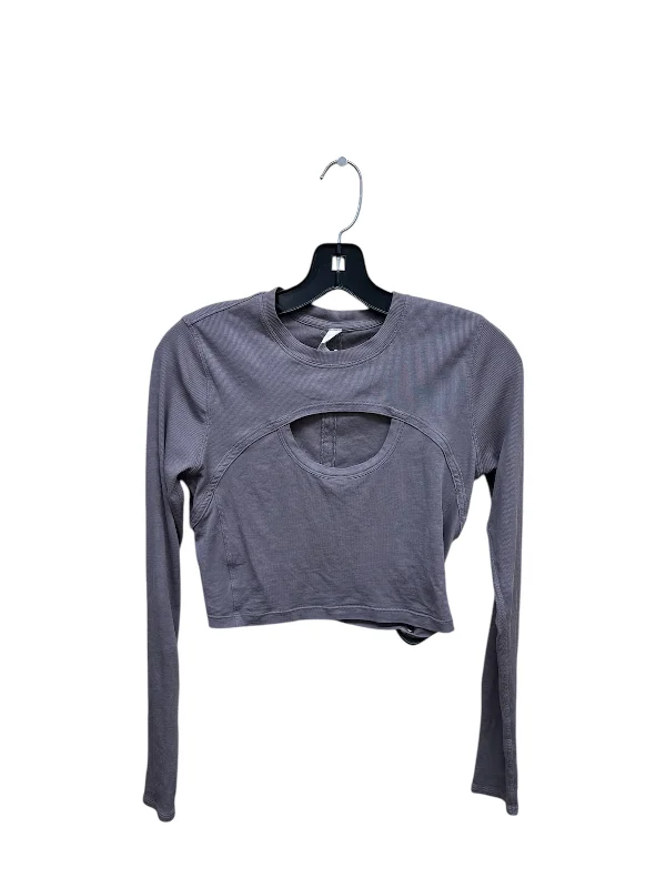 Relaxed Wear Top Long Sleeve By Lululemon In Purple, Size: 8