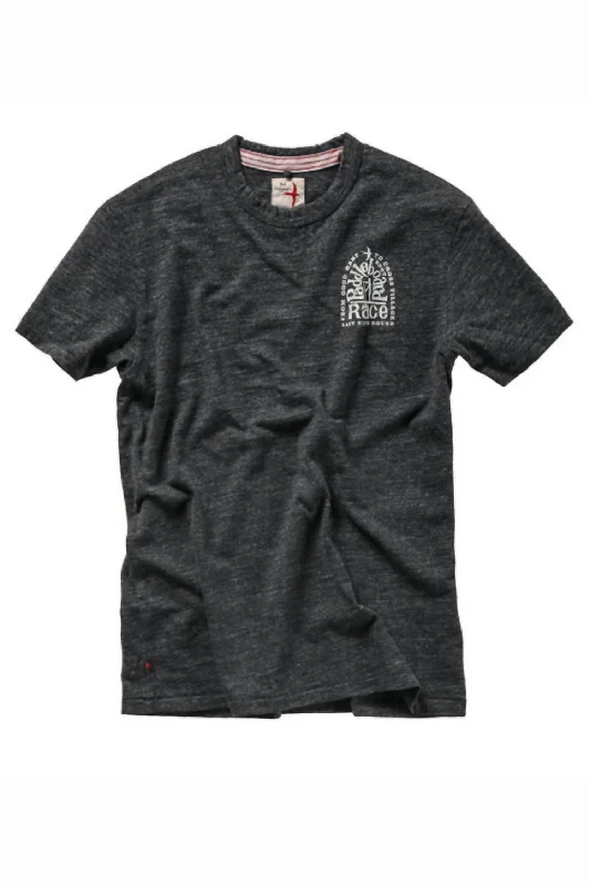 Easy-to-Wear Men's Short Sleeve Sportsman Tee In Paddle Race/dark Charcoal Marl
