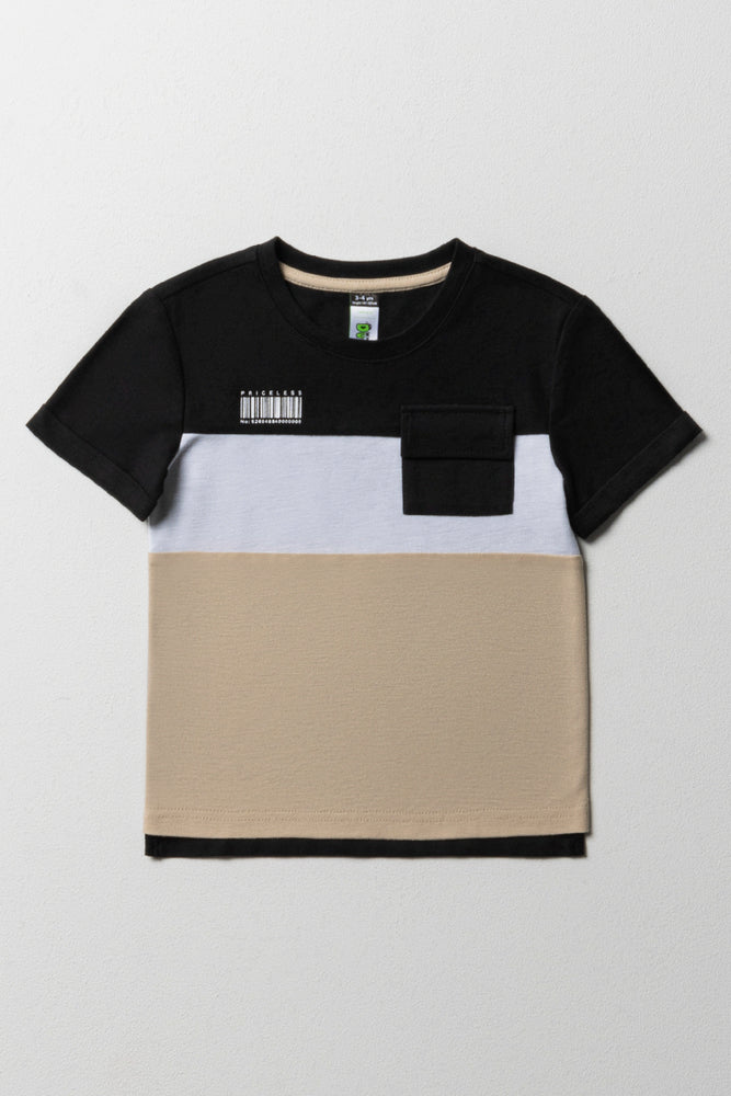 Classic Items Colourblock Short Sleeve T-Shirt Natural