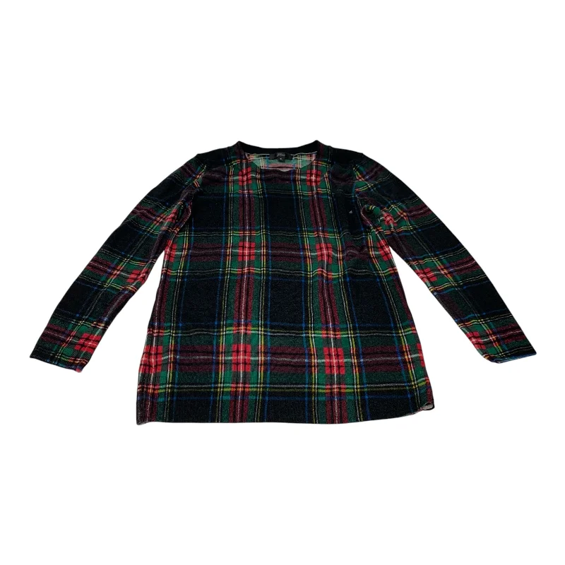 Design Must-have Top Long Sleeve By J. Crew In Plaid Pattern, Size: S