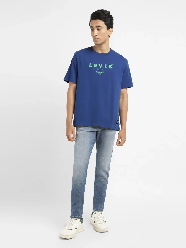 Urban Design Sense Men's Brand Logo Crew Neck T-shirt