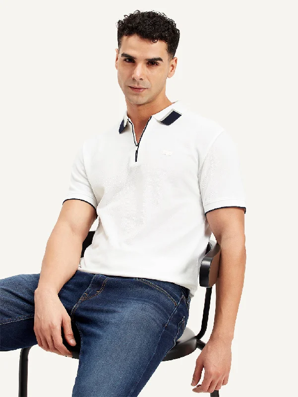 Lazy Home Men's Solid Slim Fit Polo T-shirt