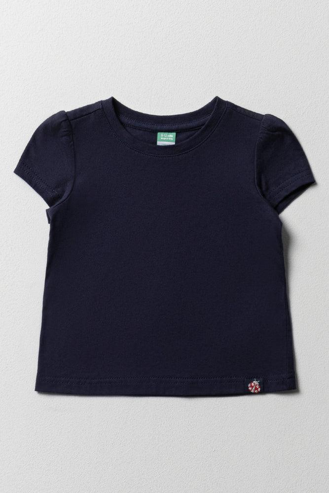 Effortless Style Short Sleeve T-Shirt Navy