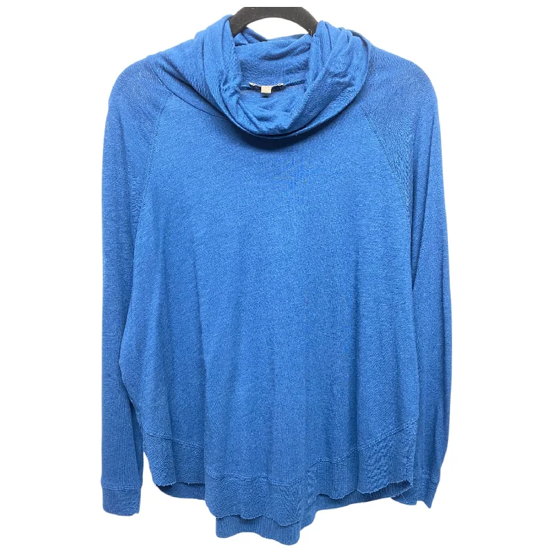 Fashion Must-have Top Long Sleeve By Lilla P In Teal, Size: S