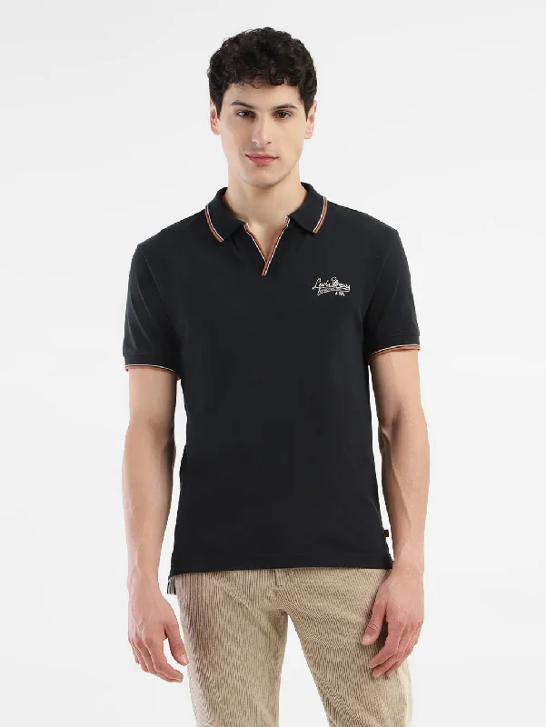 Romantic And Fresh Men's Solid Slim Fit Polo T-shirt