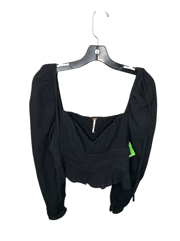 Lazy Home Top Long Sleeve By Free People In Black, Size: M