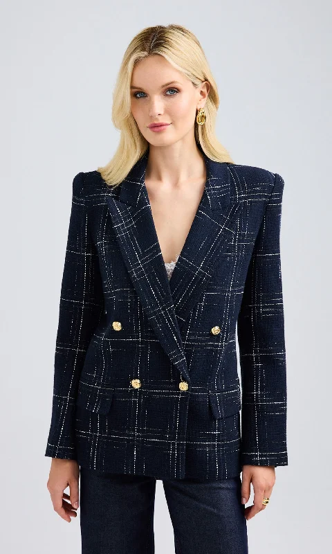 Basic Comfort Maverick Windowpane Tweed Blazer