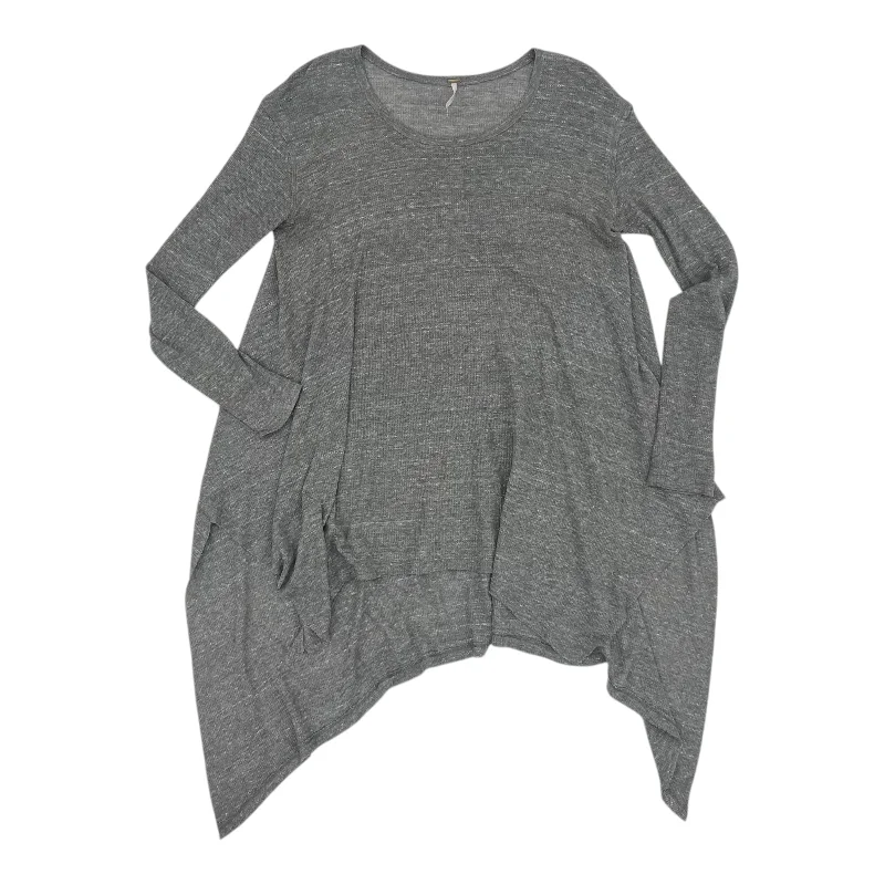 Minimal Classic Tunic Ls By Free People In Grey, Size:Xs