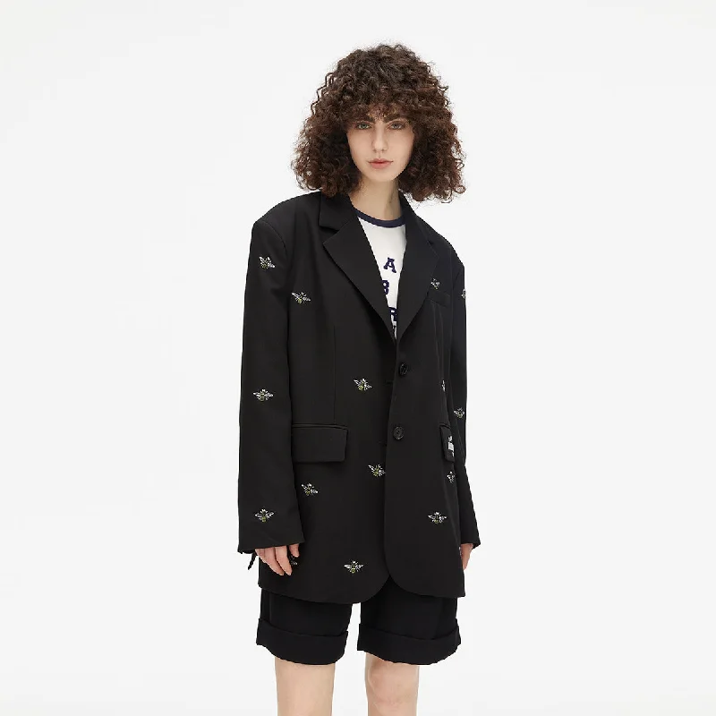 Stylish Casuals Bee Flower Blazer