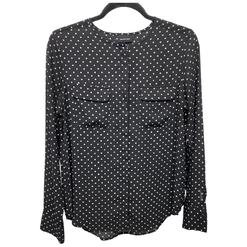 Comfortable Sweaters Top Long Sleeve By Who What Wear In Polkadot Pattern, Size: S