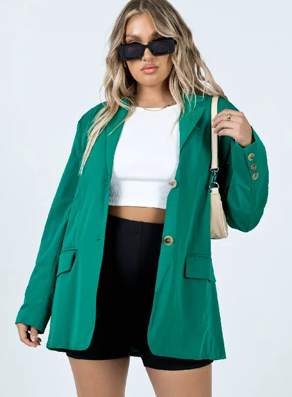 All-Day Comfort Spring Issue Blazer Green