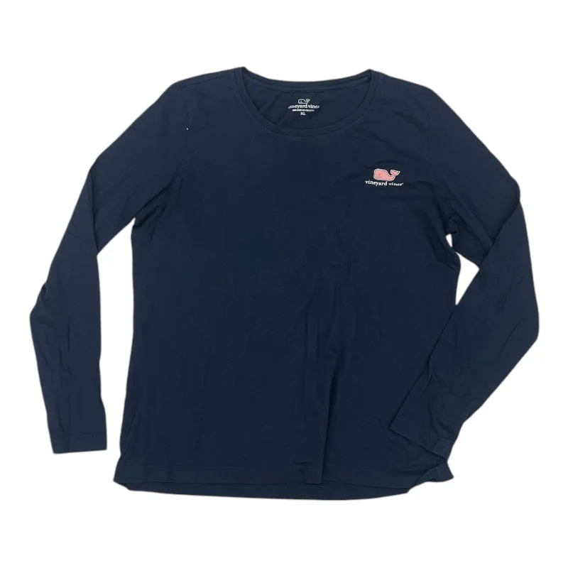 Comfortable Tops Top Ls By Vineyard Vines In Navy, Size:Xl