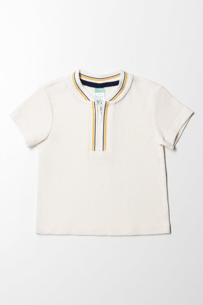Dessert Matching Zip Through Golfer Cream