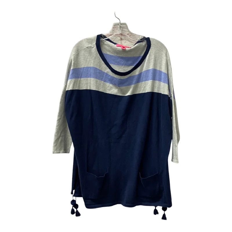 American Style Top Ls Designer By Lilly Pulitzer In Blue, Size:L