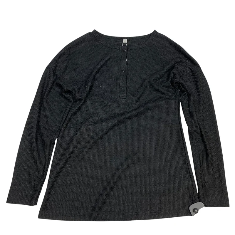 Celebrity Must-have Top Long Sleeve By Wneedu In Black, Size: M
