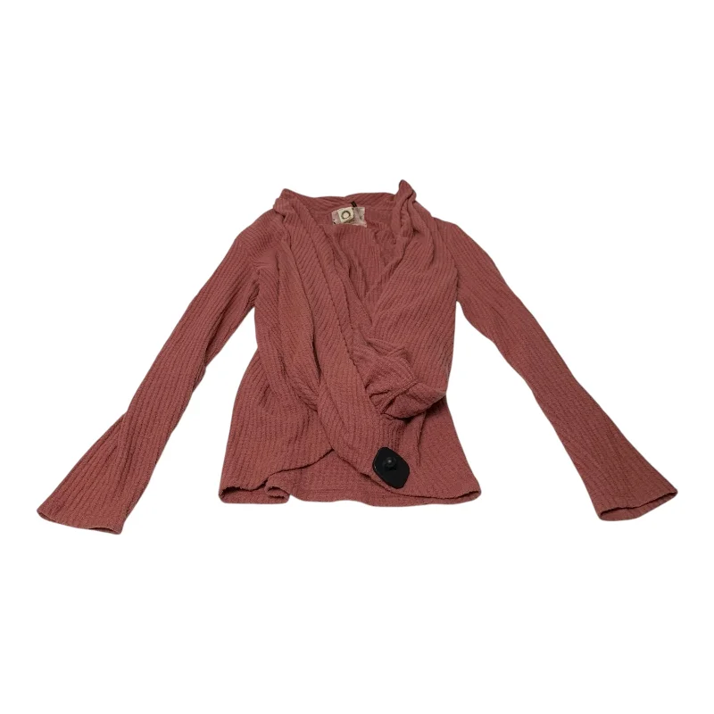 Stylish Comfort Top Long Sleeve By Anthropologie In Pink, Size: L