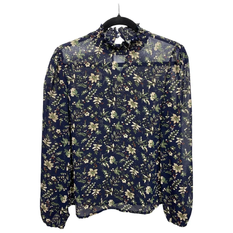 Cozy Lounge Wear Top Long Sleeve By Clothes Mentor In Navy, Size: S